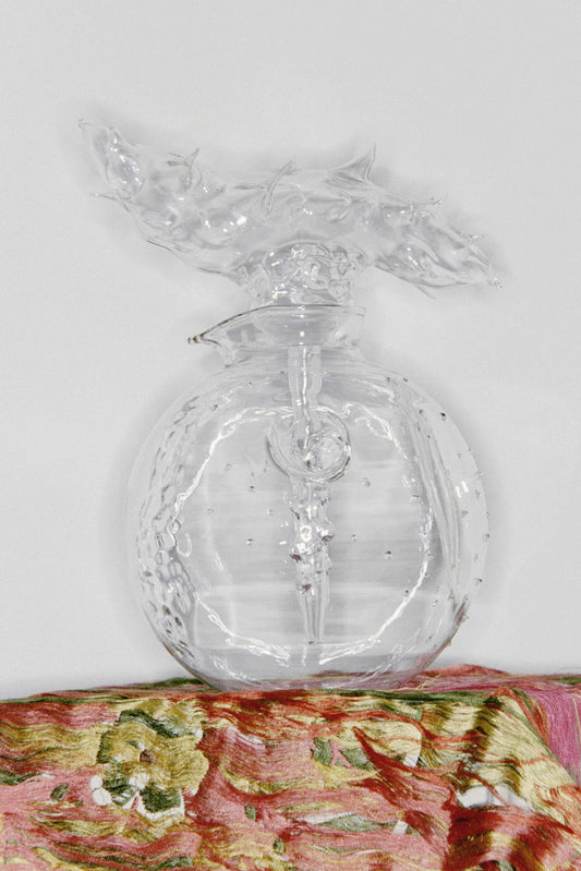 Glass Bulb Pitcher with Snail Cap