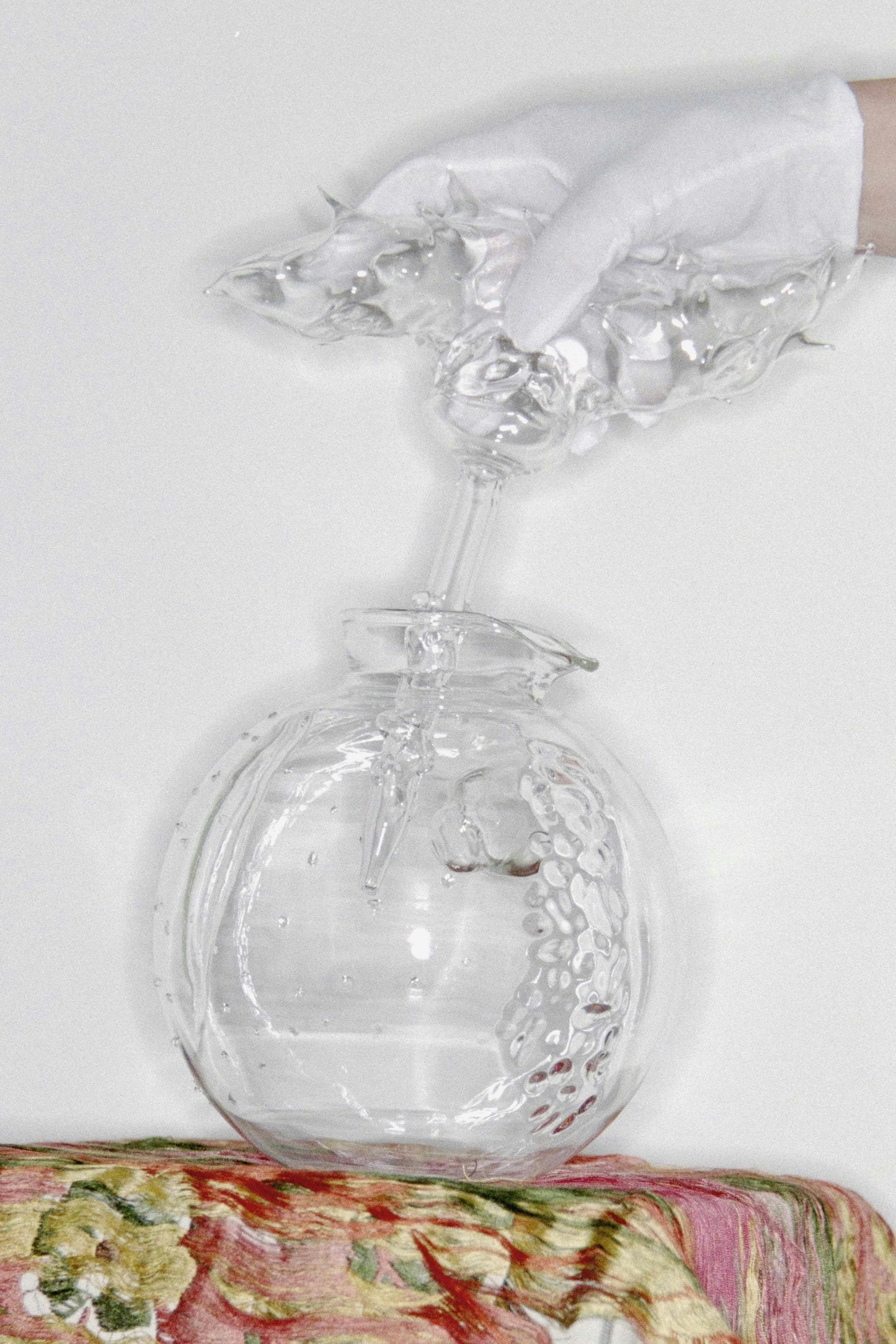 Glass Bulb Pitcher with Snail Cap
