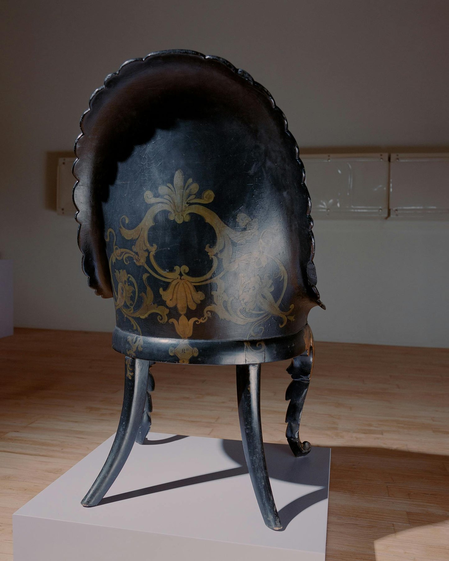 Papier-Mâché and Wood Lacquered Side Chair