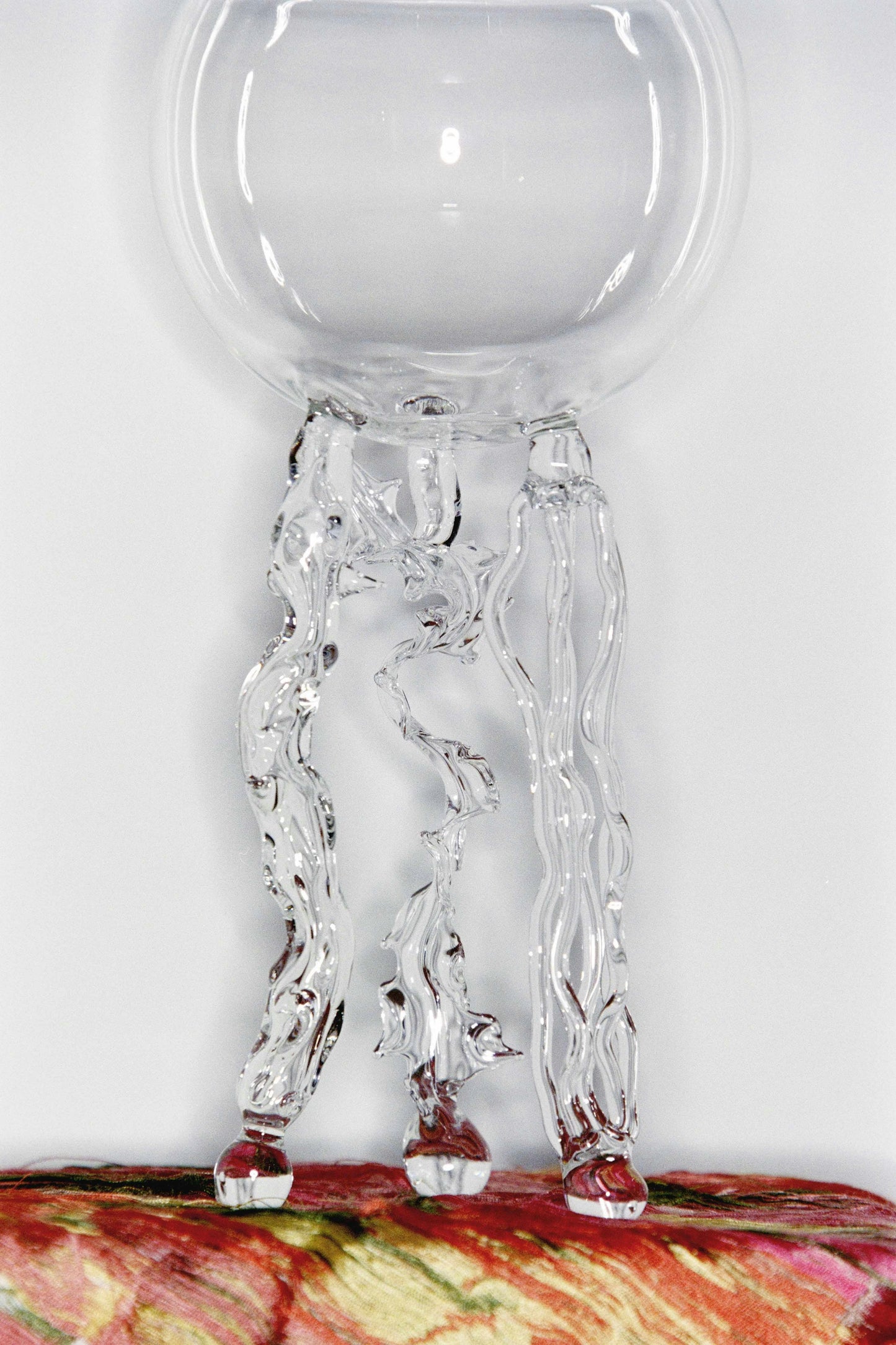 Glass Jug with Feet and Lid