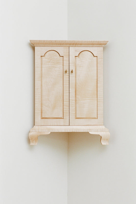 Corner Cabinet In Curly Maple