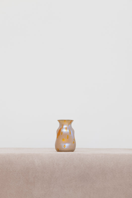 Iridescent Gold Oil Spot Dimpled Vase