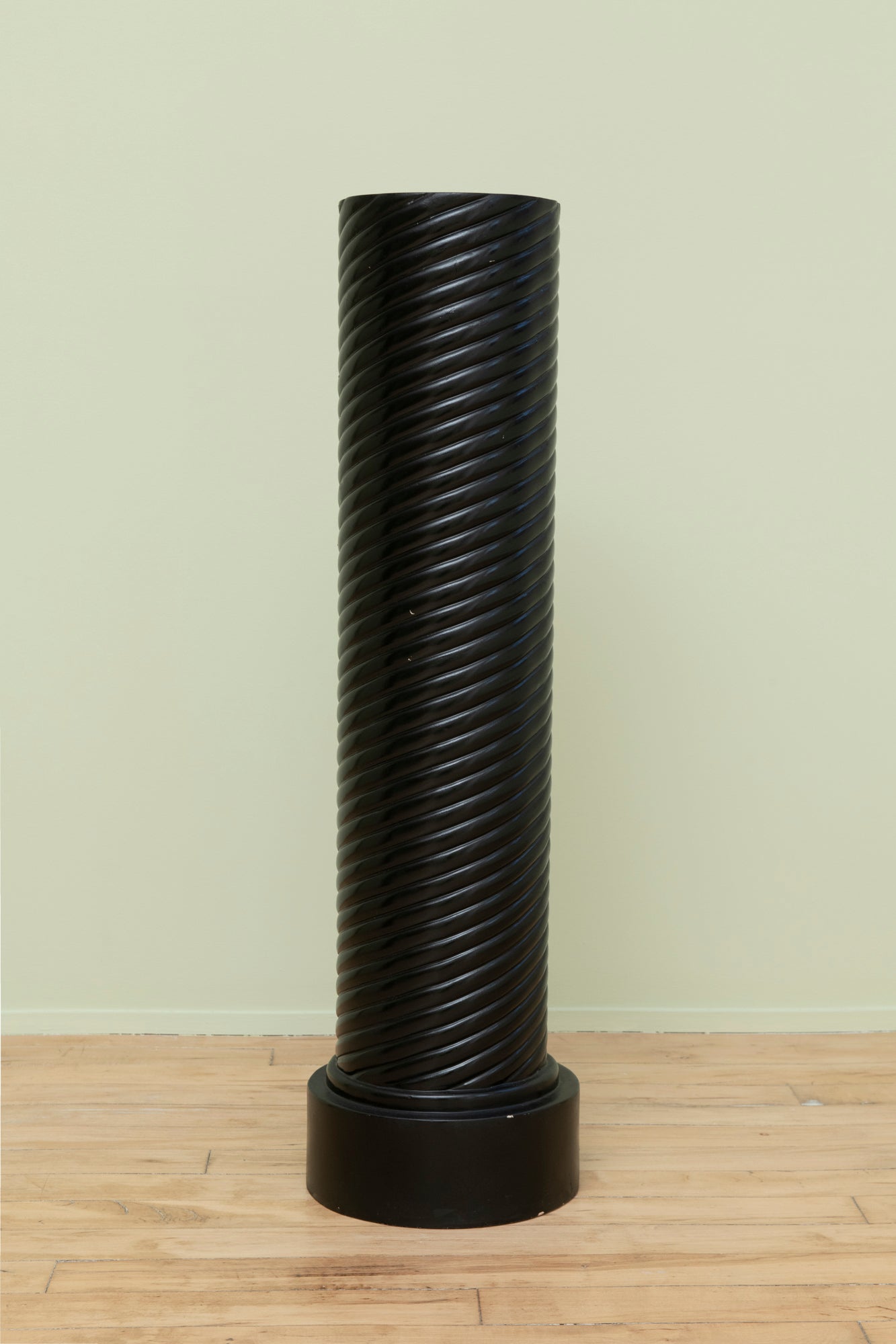 Pair of Black Painted Pedestals