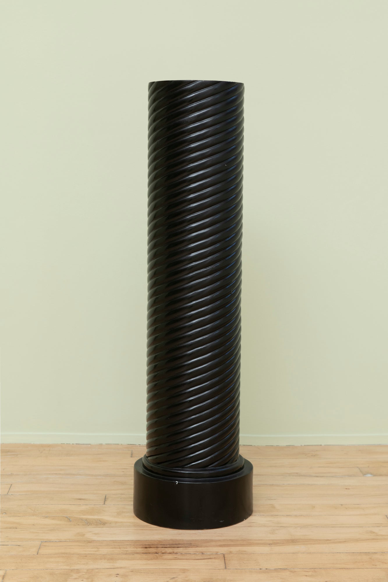 Pair of Black Painted Pedestals