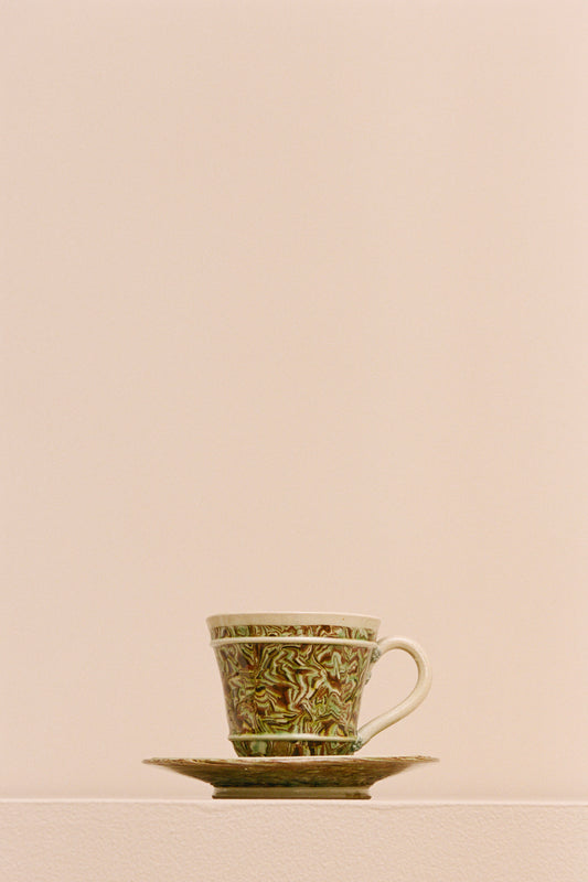 Agateware Cup & Saucer