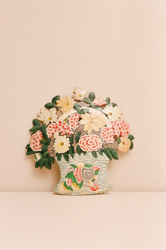 Toile Floral Fire Screen