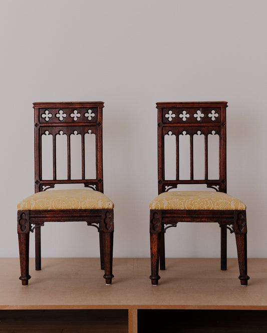 Pair of Gothic Hall Chairs