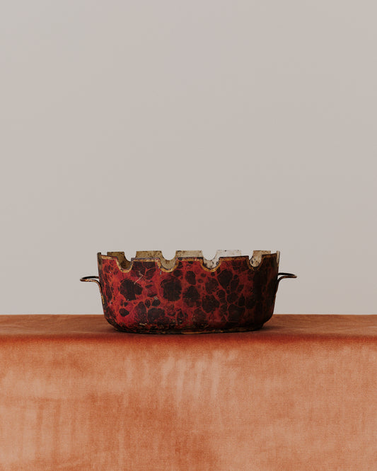 Faux Stone Tole Cachepot