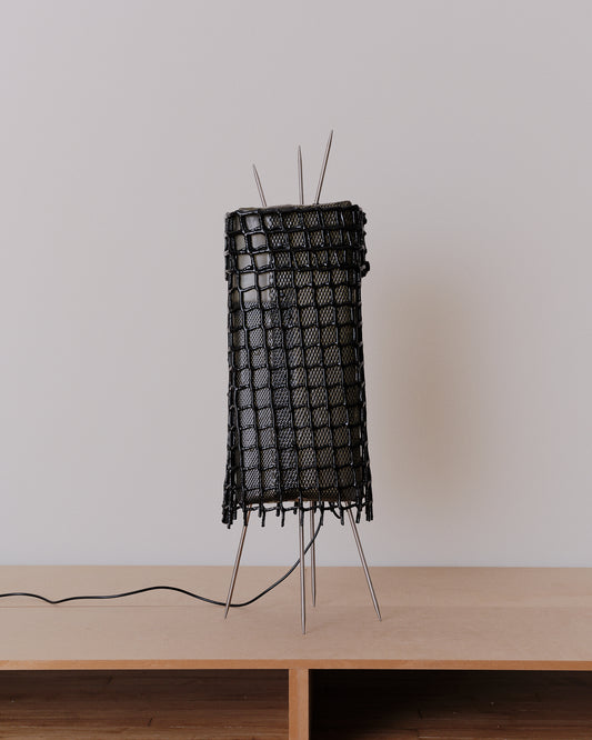 Pierced Box Lamp #3 (Black Netted)