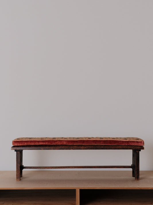 Arts and Crafts Carved Hall Bench