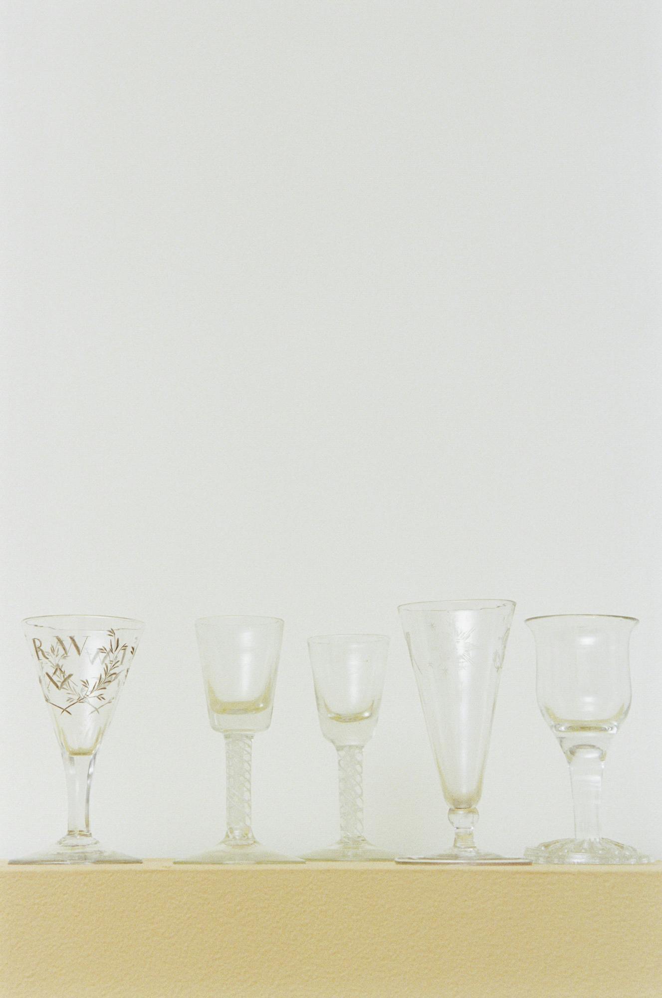 Set of Engraved Glasses with Masonic Decoration