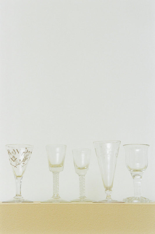 Set of Engraved Glasses with Masonic Decoration
