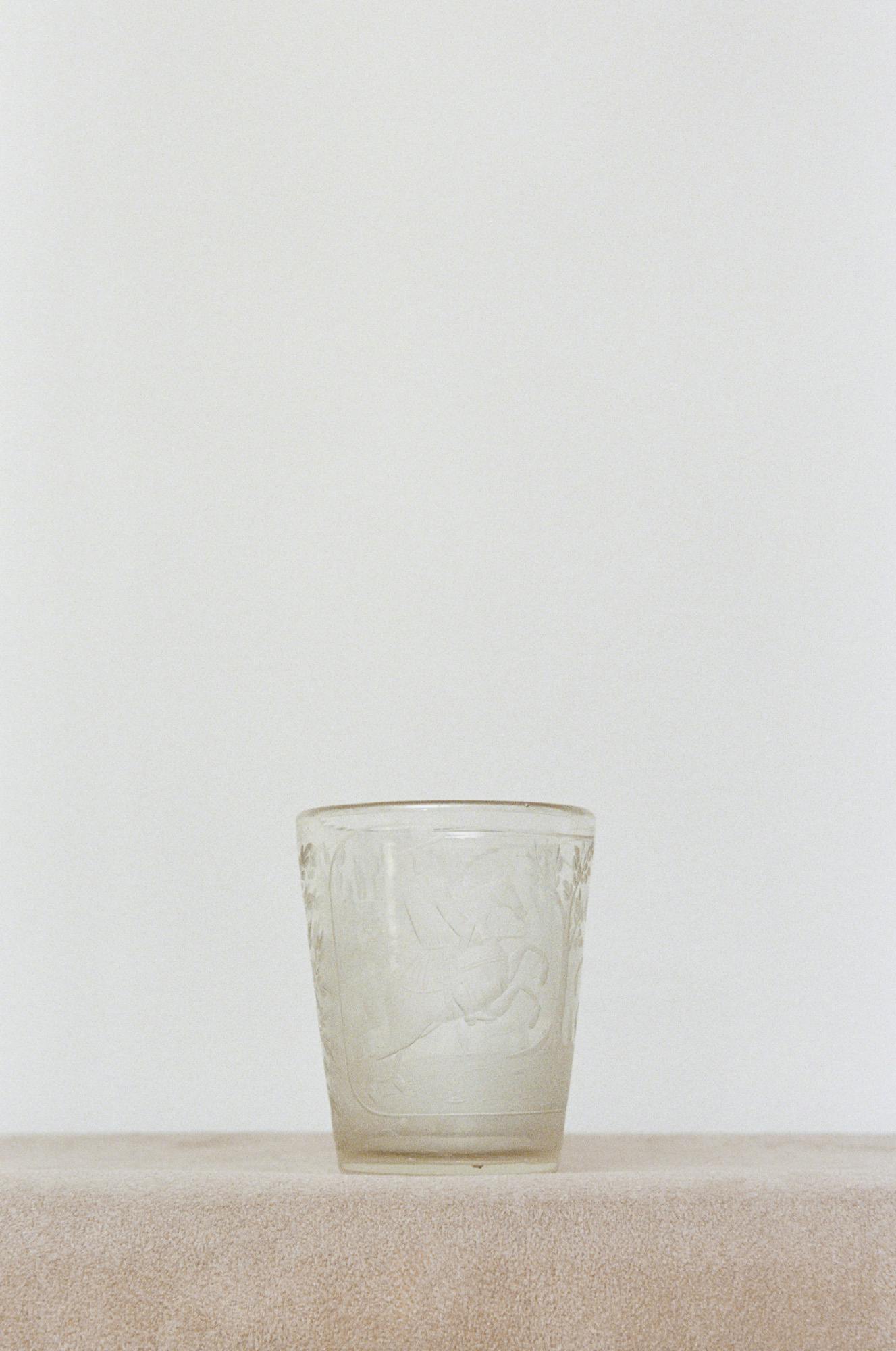 Etched Drinking Glass