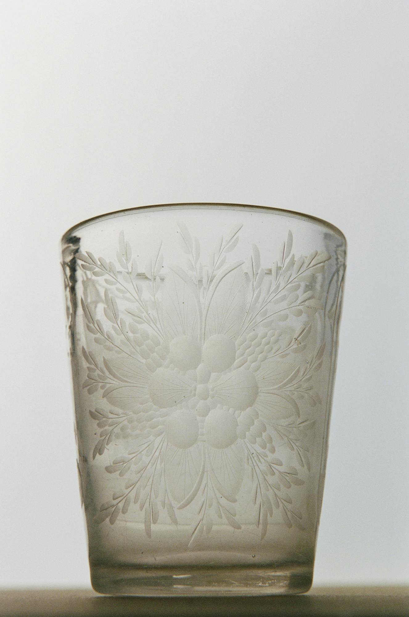 Etched Drinking Glass