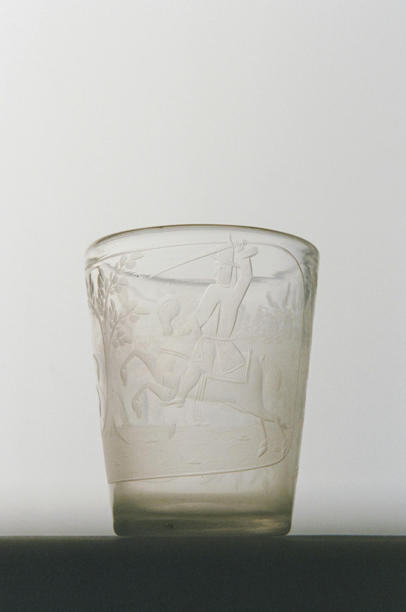 Etched Drinking Glass