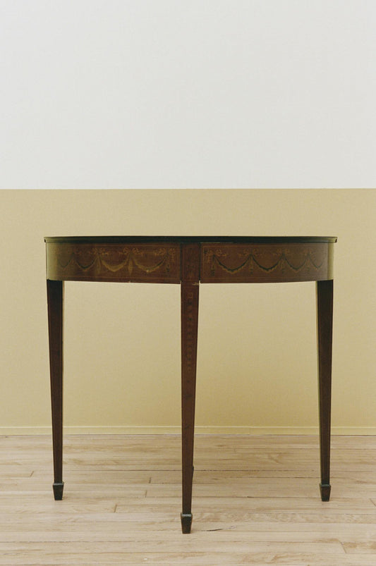 George III Demilune Card Table