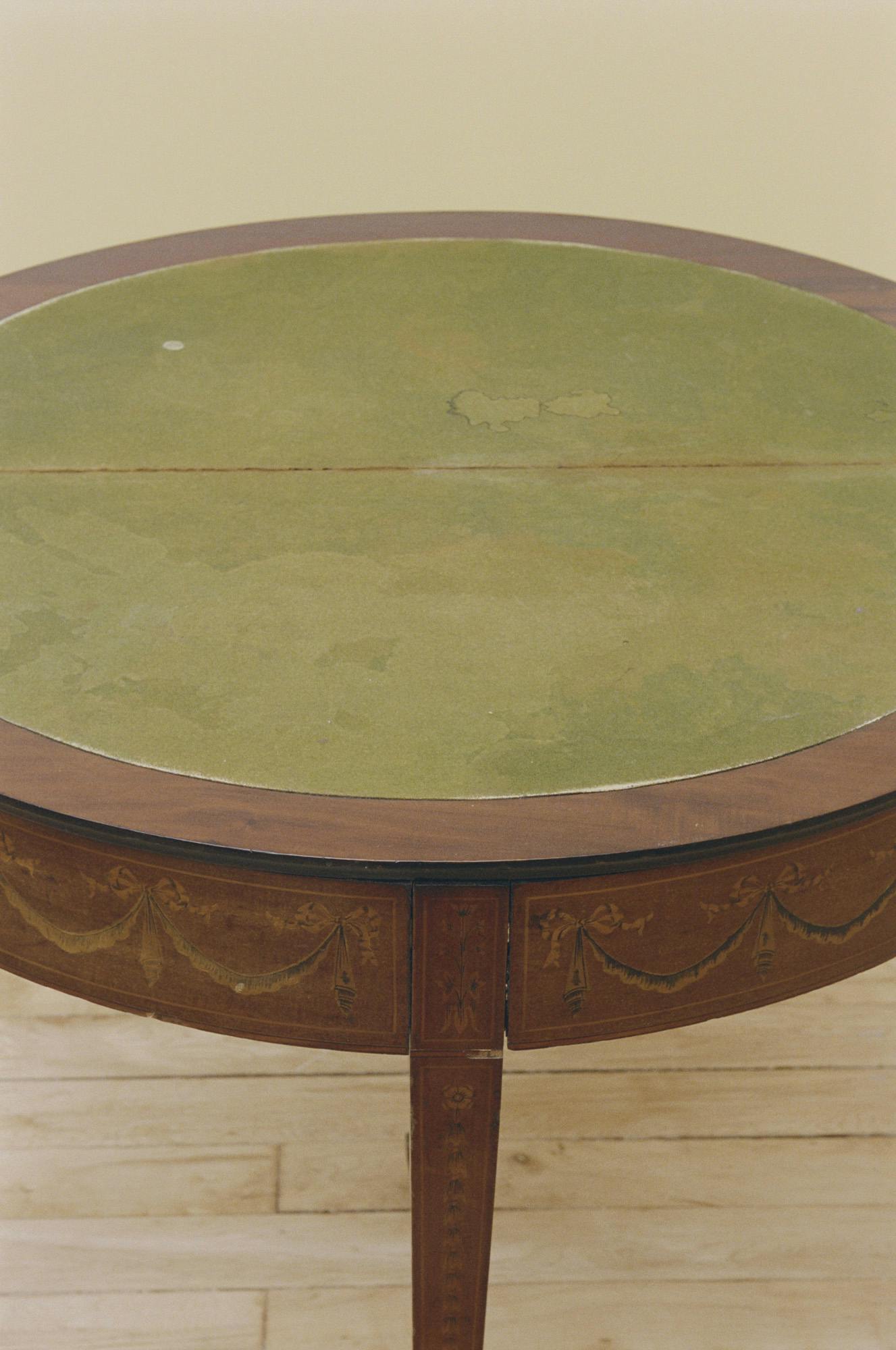 George III Demilune Card Table