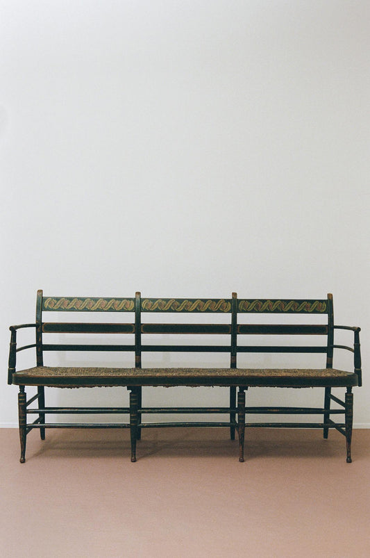 Fancy Slat-Back Settee