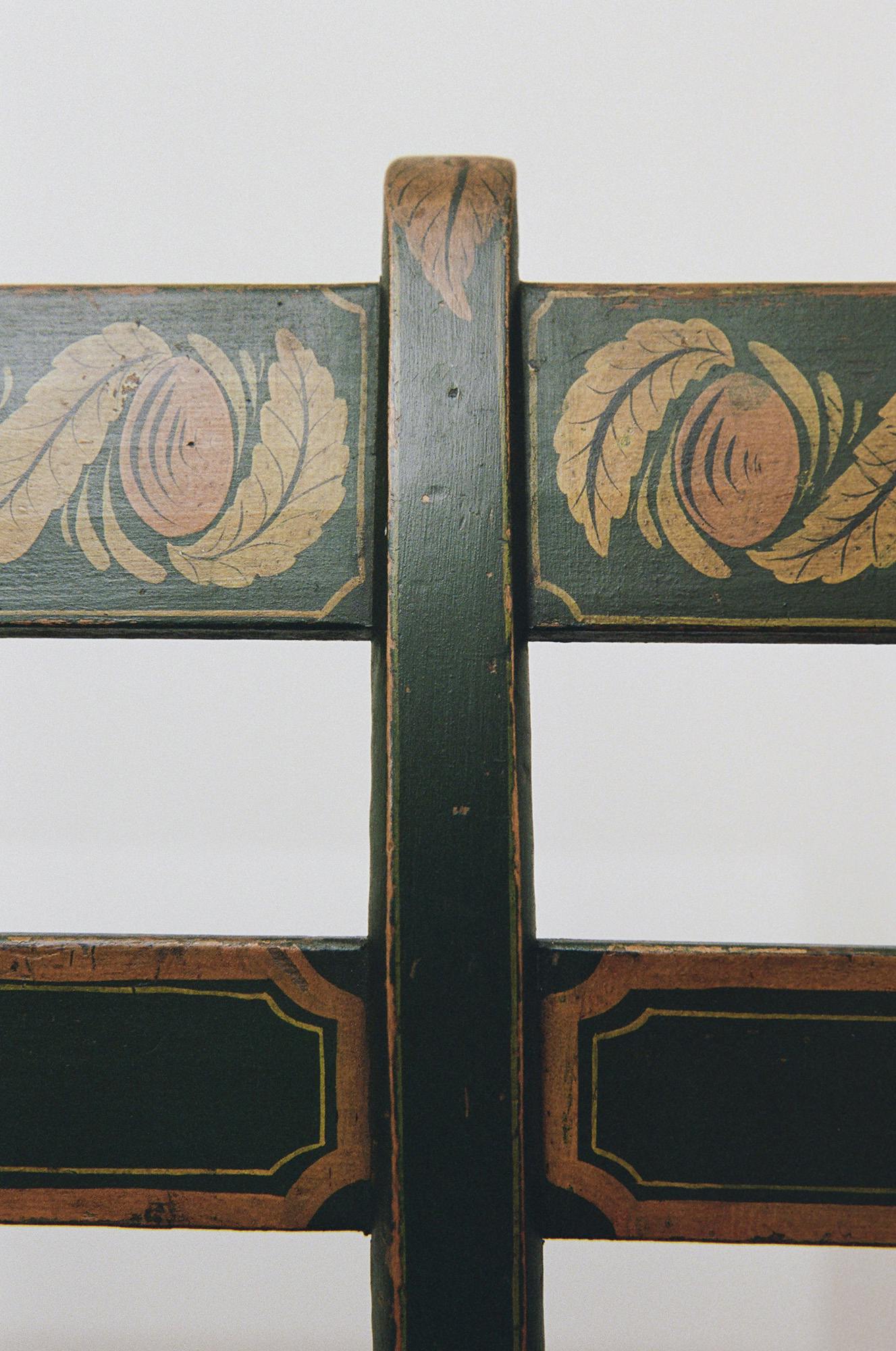 Fancy Slat-Back Settee