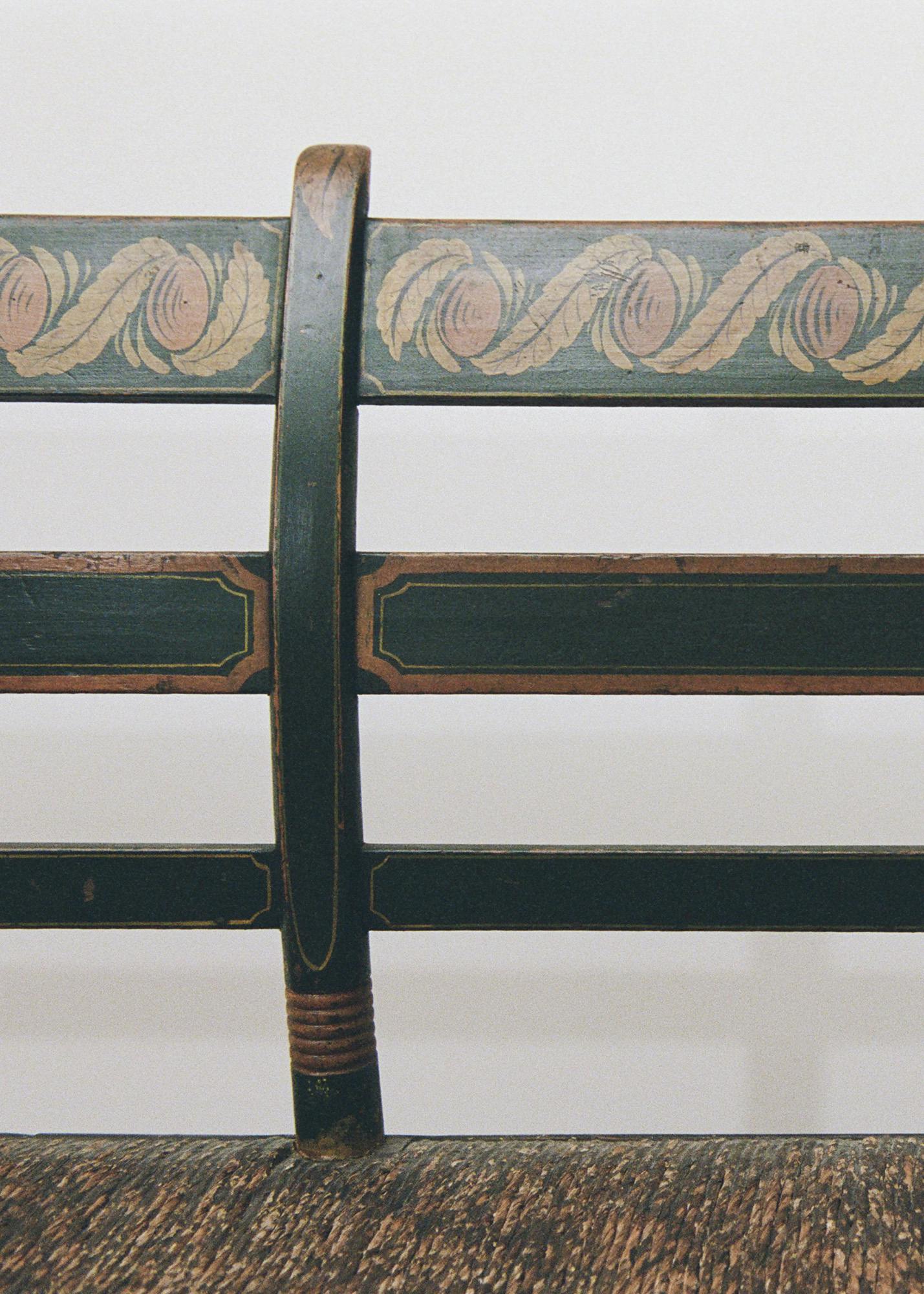 Fancy Slat-Back Settee