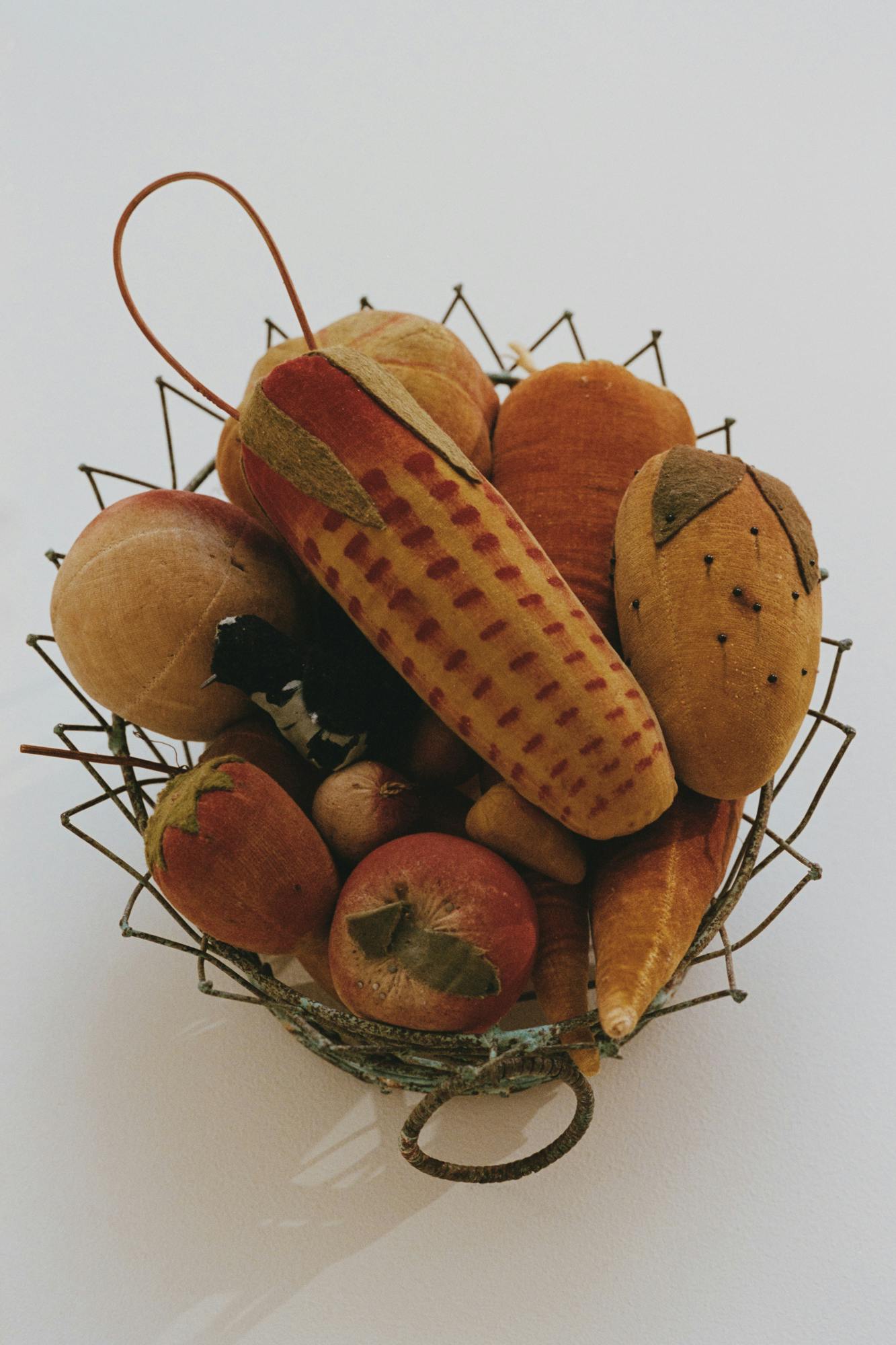 Wire Basket With Velvet Fruit