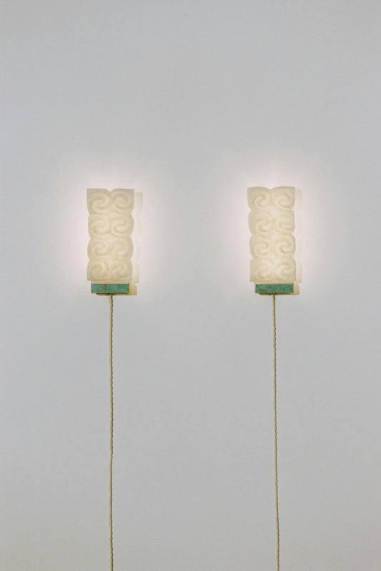 Glass Sconce 011 (Cream) Pair