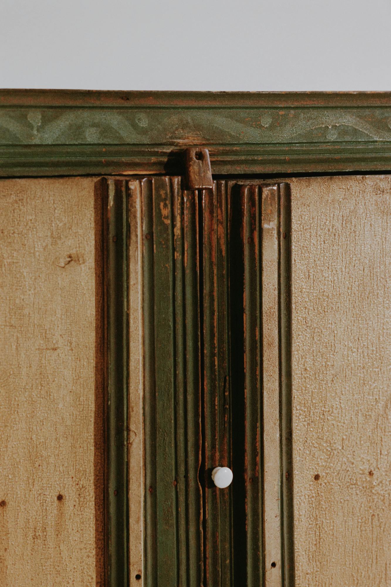 Folk Art Painted Cupboard