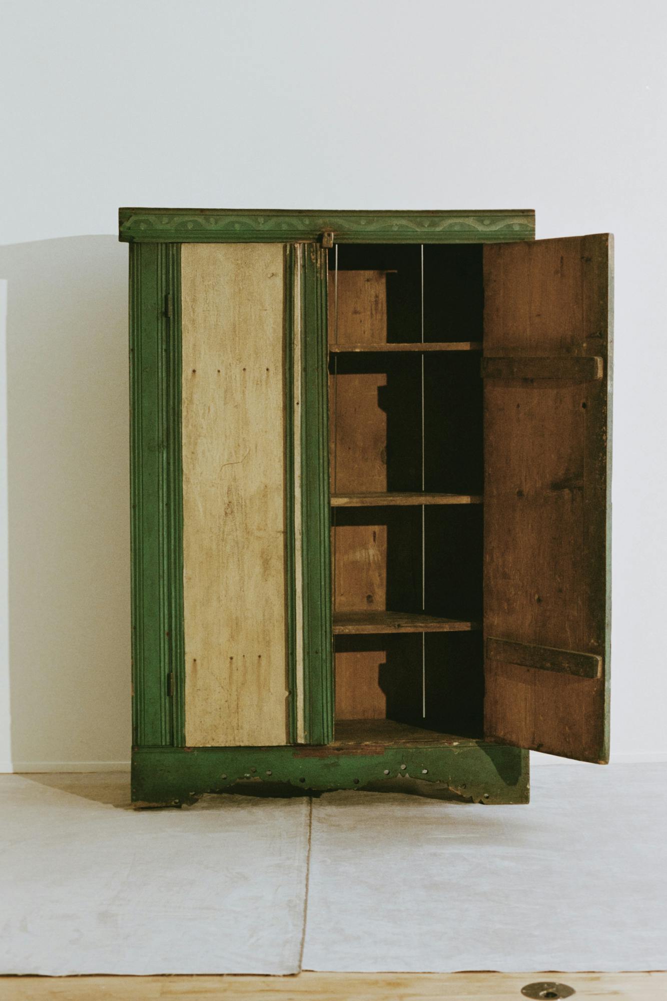 Folk Art Painted Cupboard