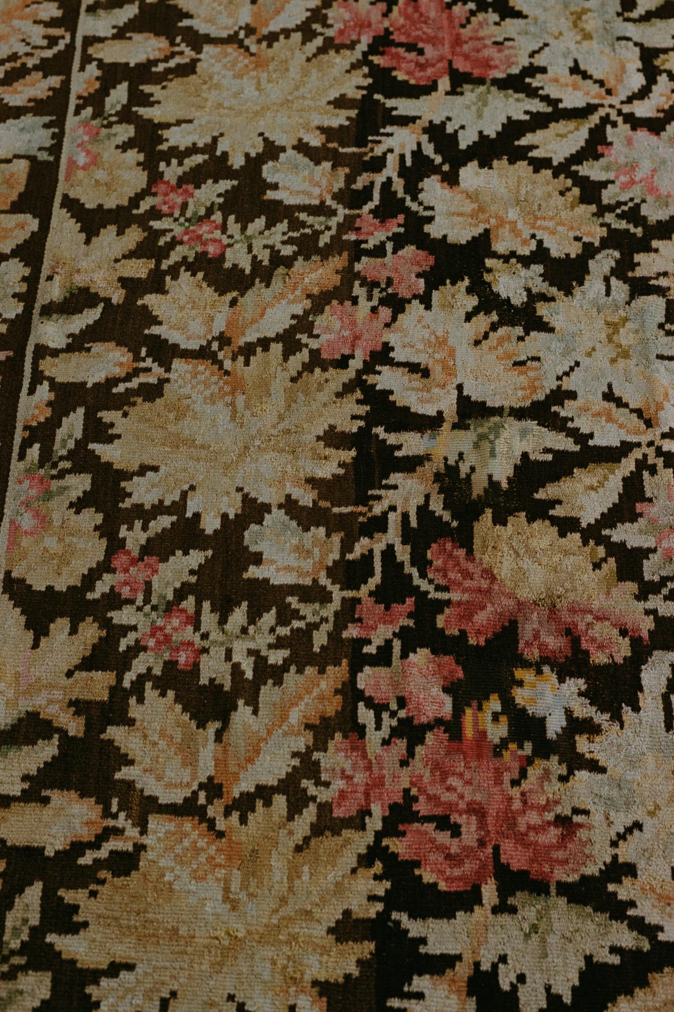Large Romanian Bessarabian Flat Kilim Rug
