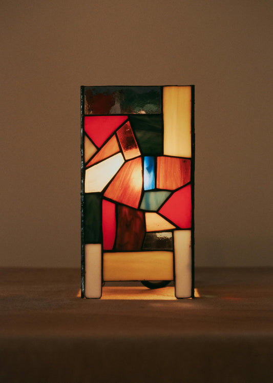 Mid-Century Glass Table Lamp