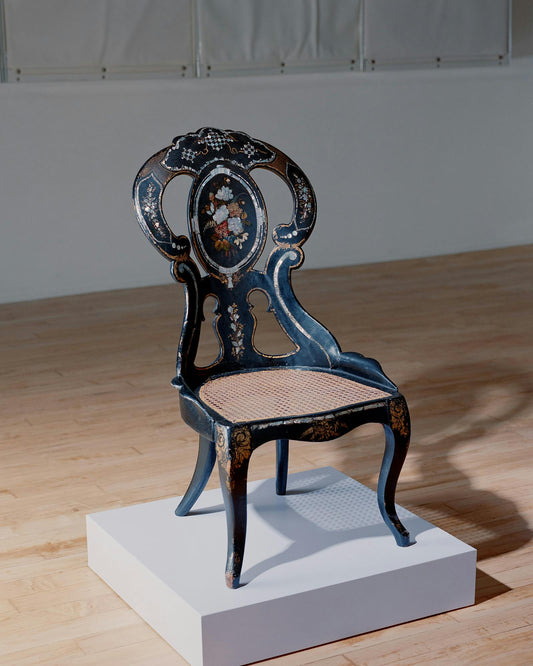Papier-Mâché Mother of Pearl Lacquered Side Chair
