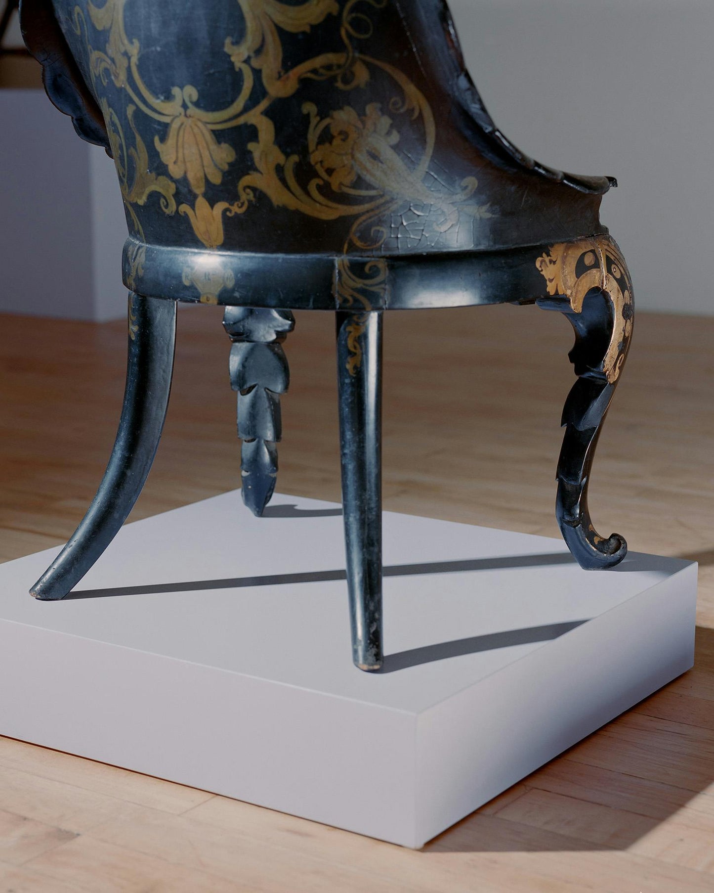 Papier-Mâché and Wood Lacquered Side Chair