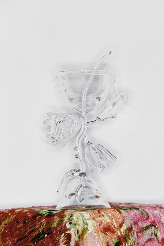 Glass Flower Vessel