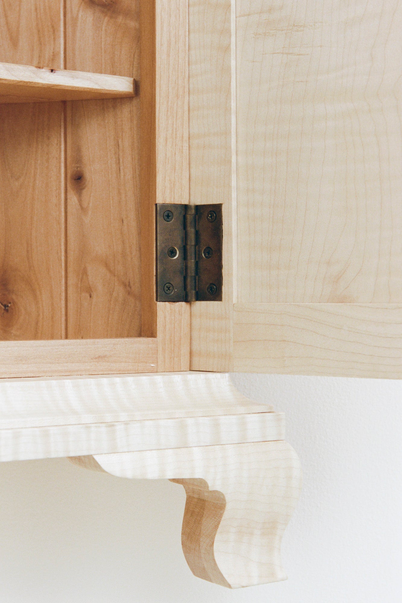 Corner Cabinet In Curly Maple