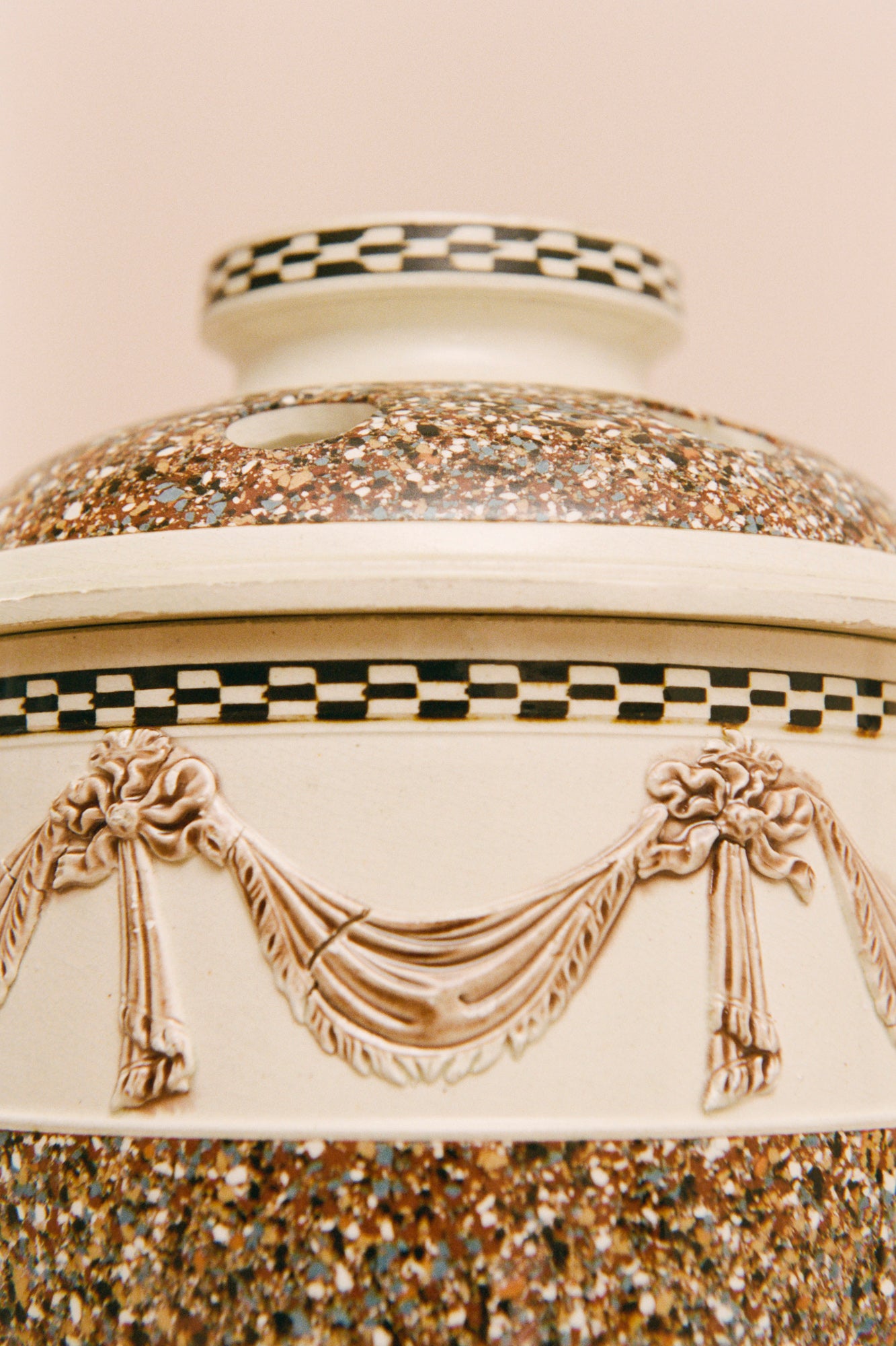 Agateware Potpourri Vessel