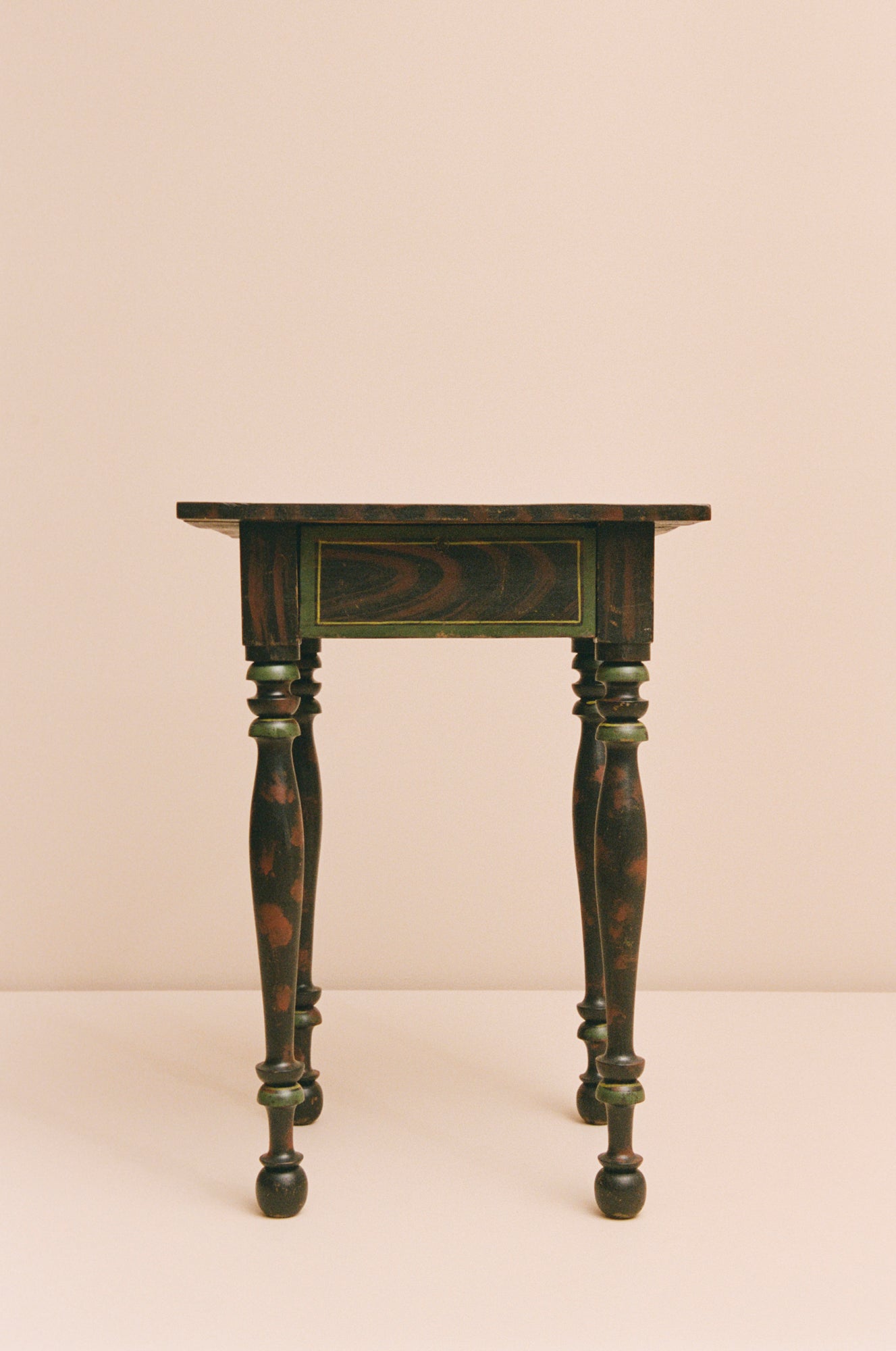 Paint-Decorated One Drawer Stand