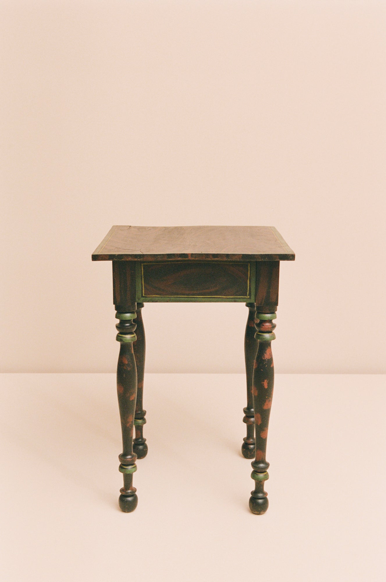 Paint-Decorated One Drawer Stand