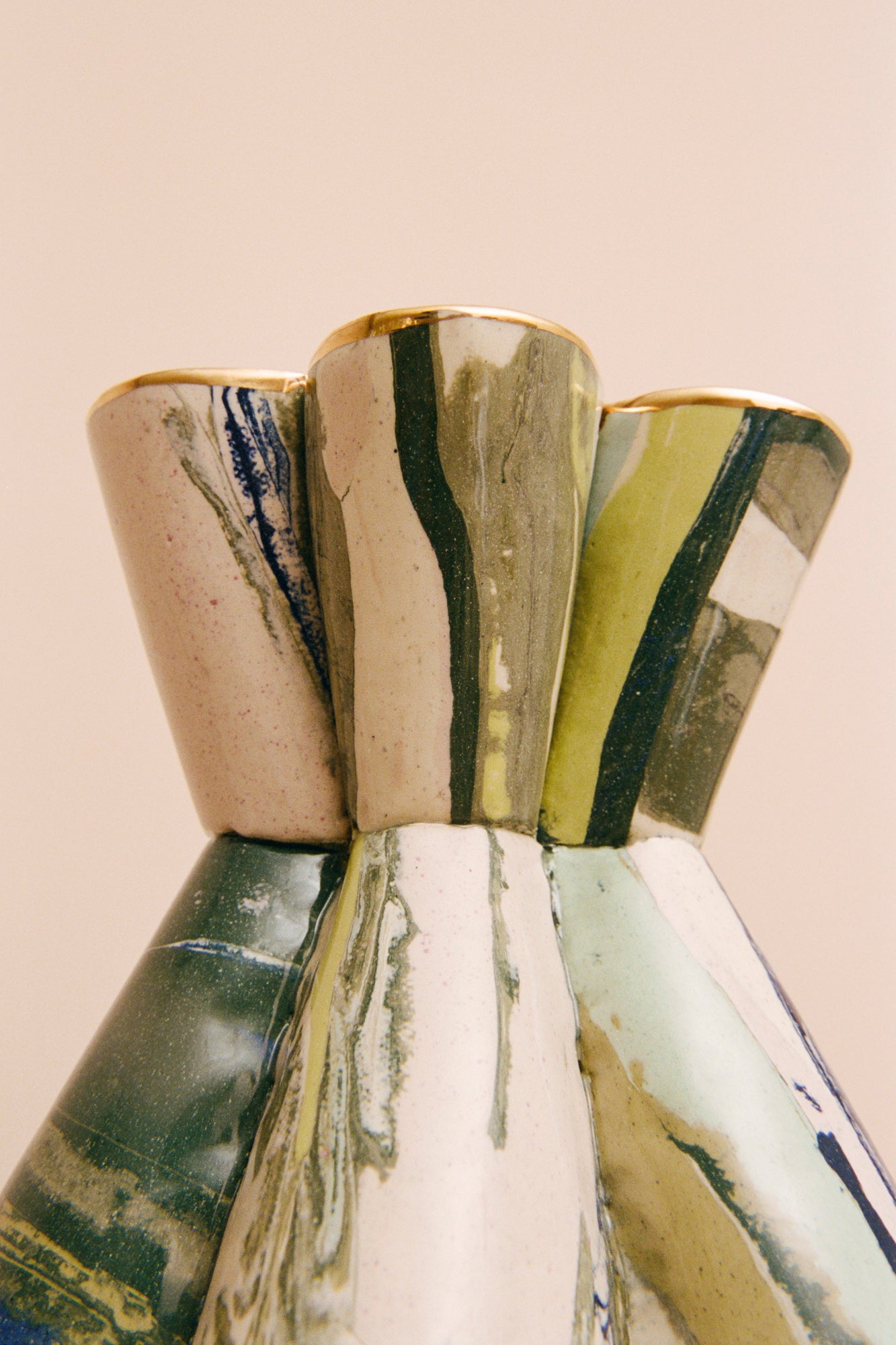 Green Frances. Slab Vessel.