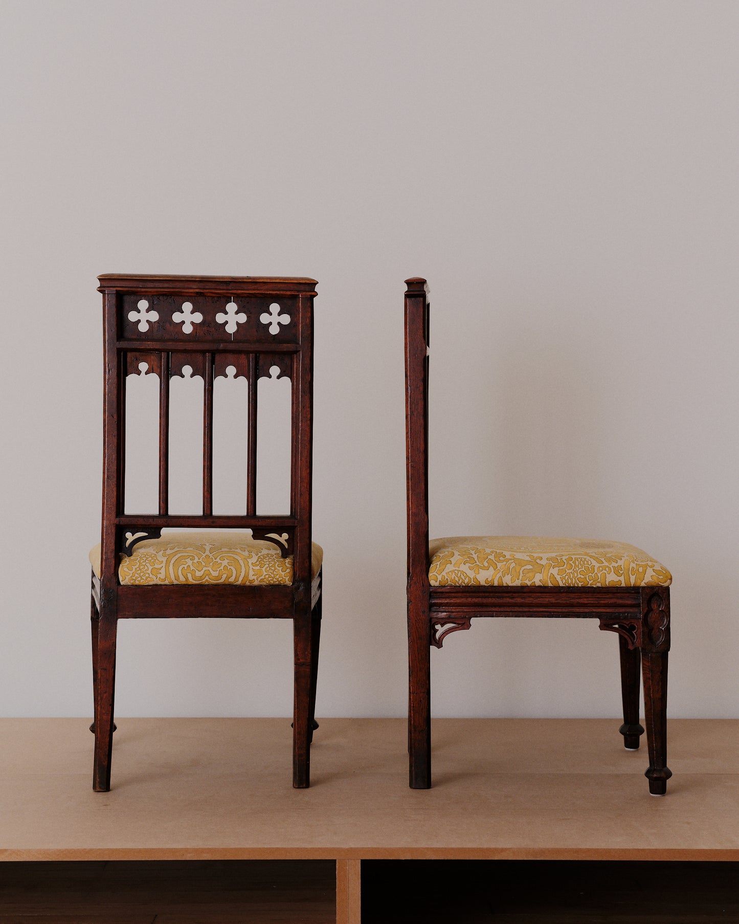Pair of Gothic Hall Chairs