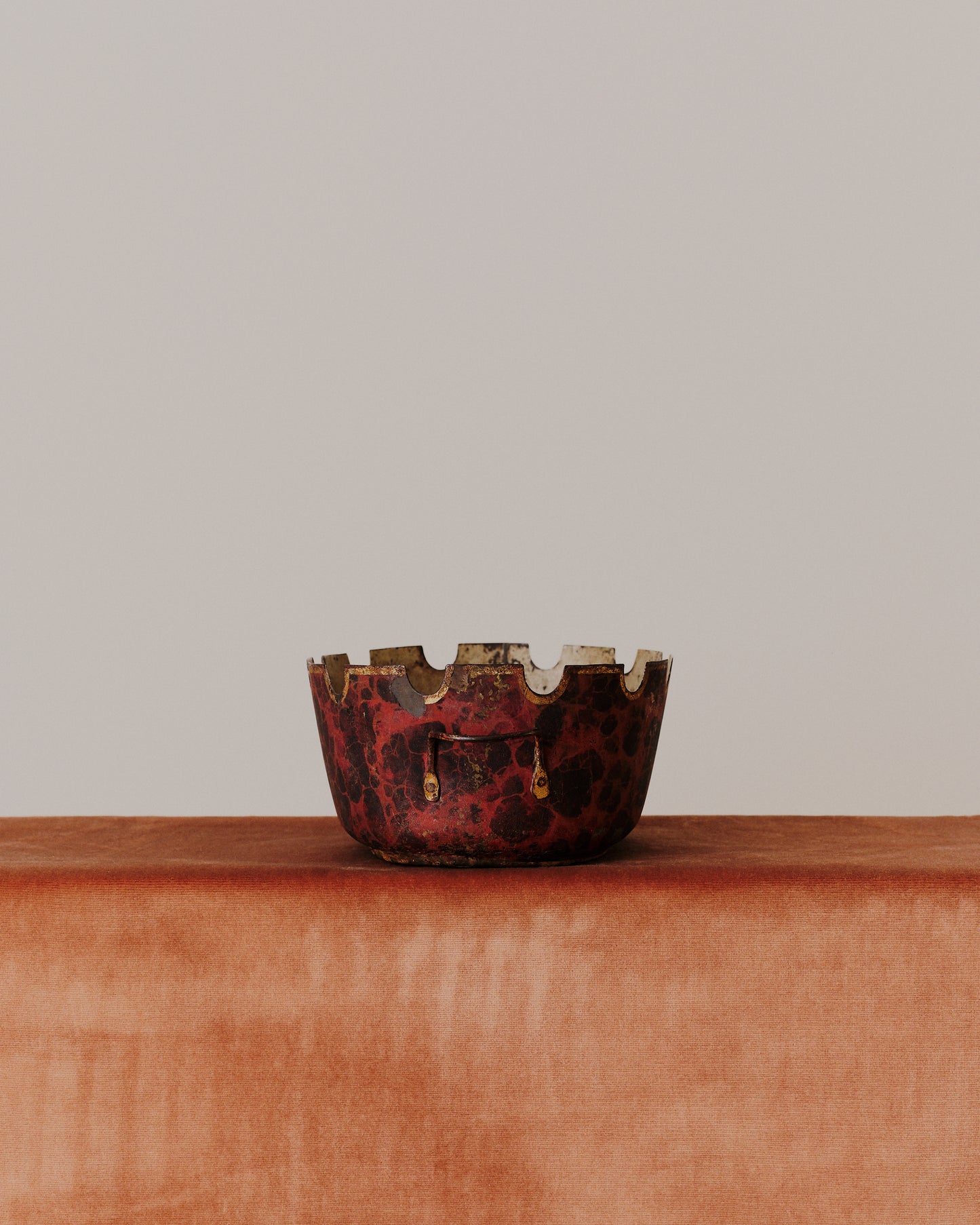 Faux Stone Tole Cachepot