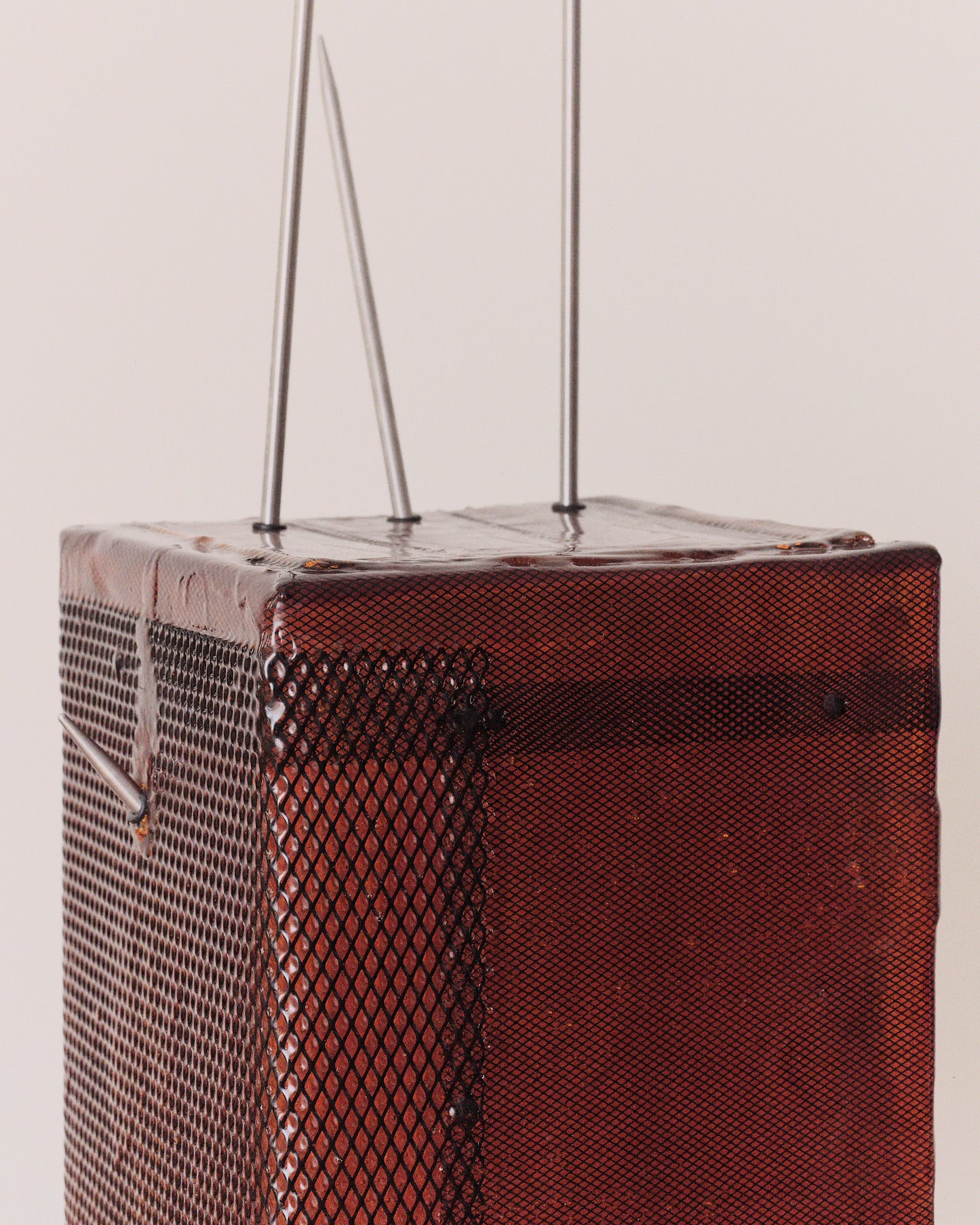 Pierced Box Lamp #1 (Amber)