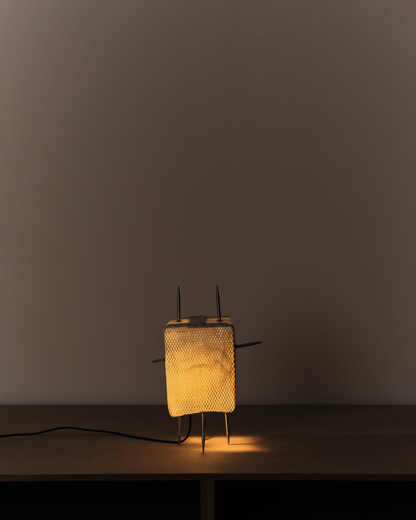 Pierced Box Lamp #2 (White)