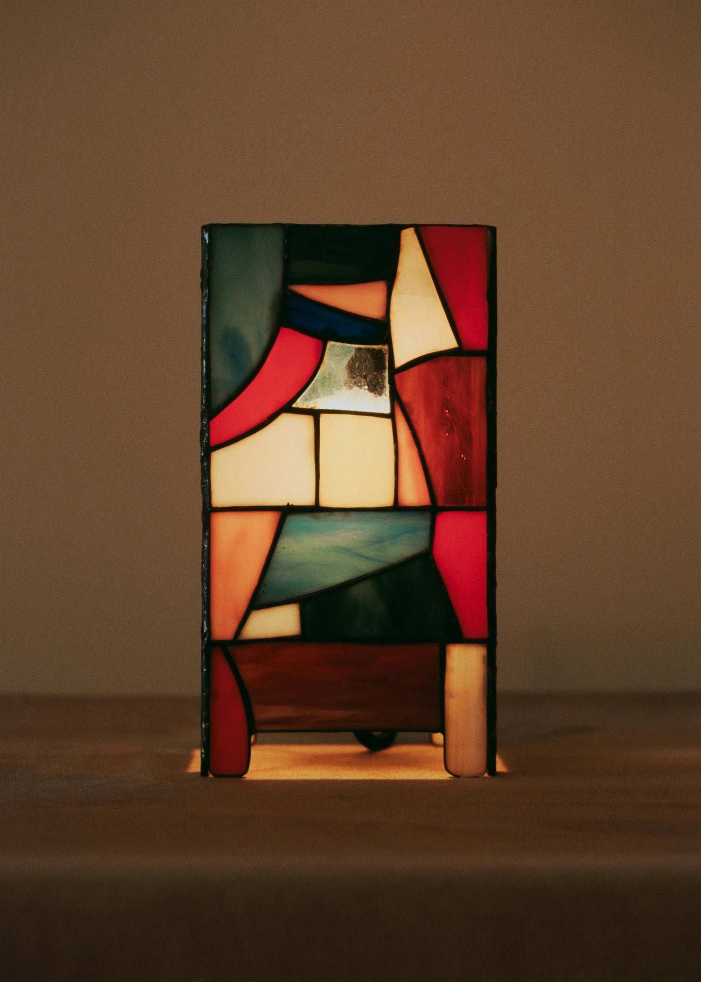 Mid-Century Glass Table Lamp