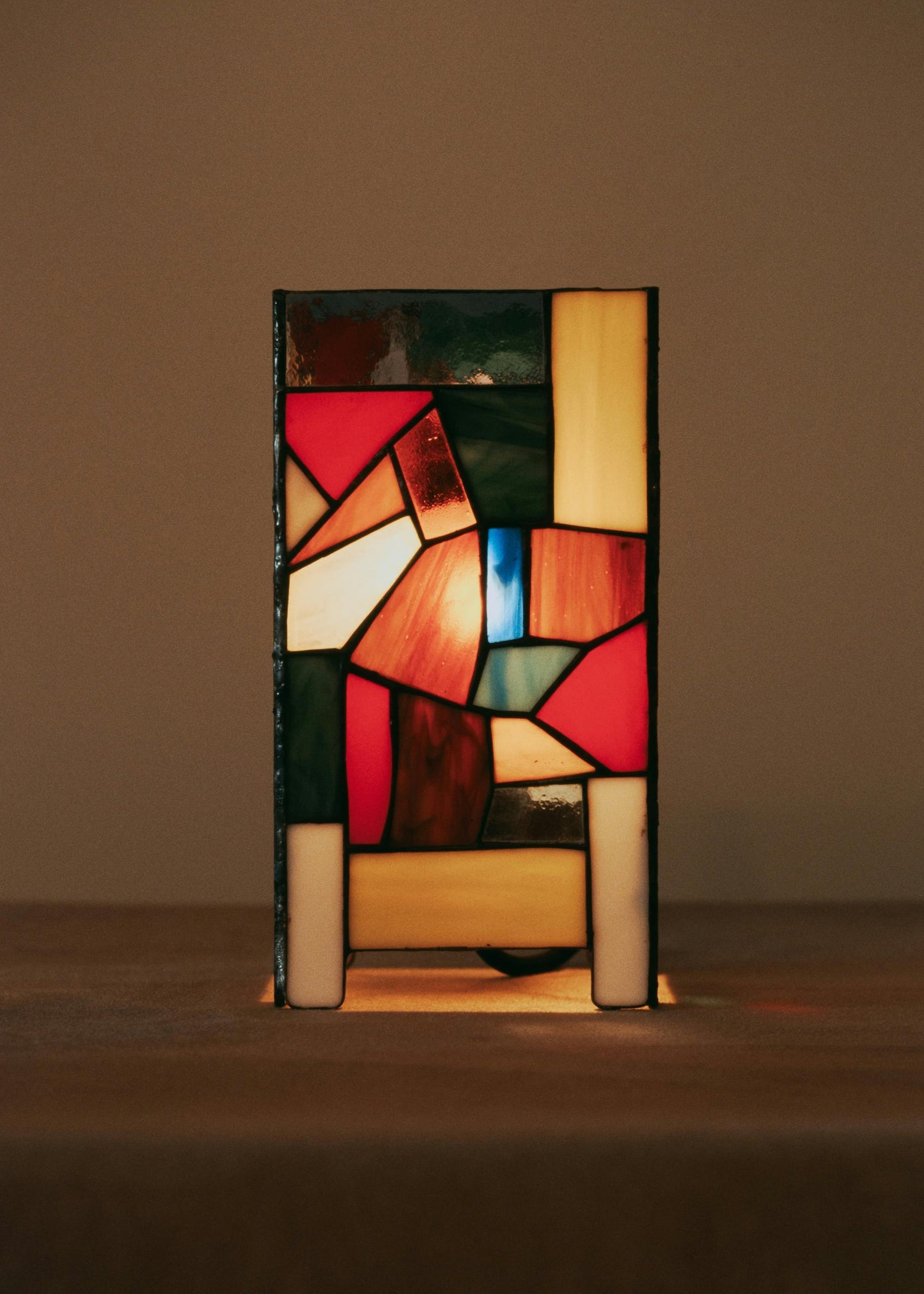 Mid-Century Glass Table Lamp