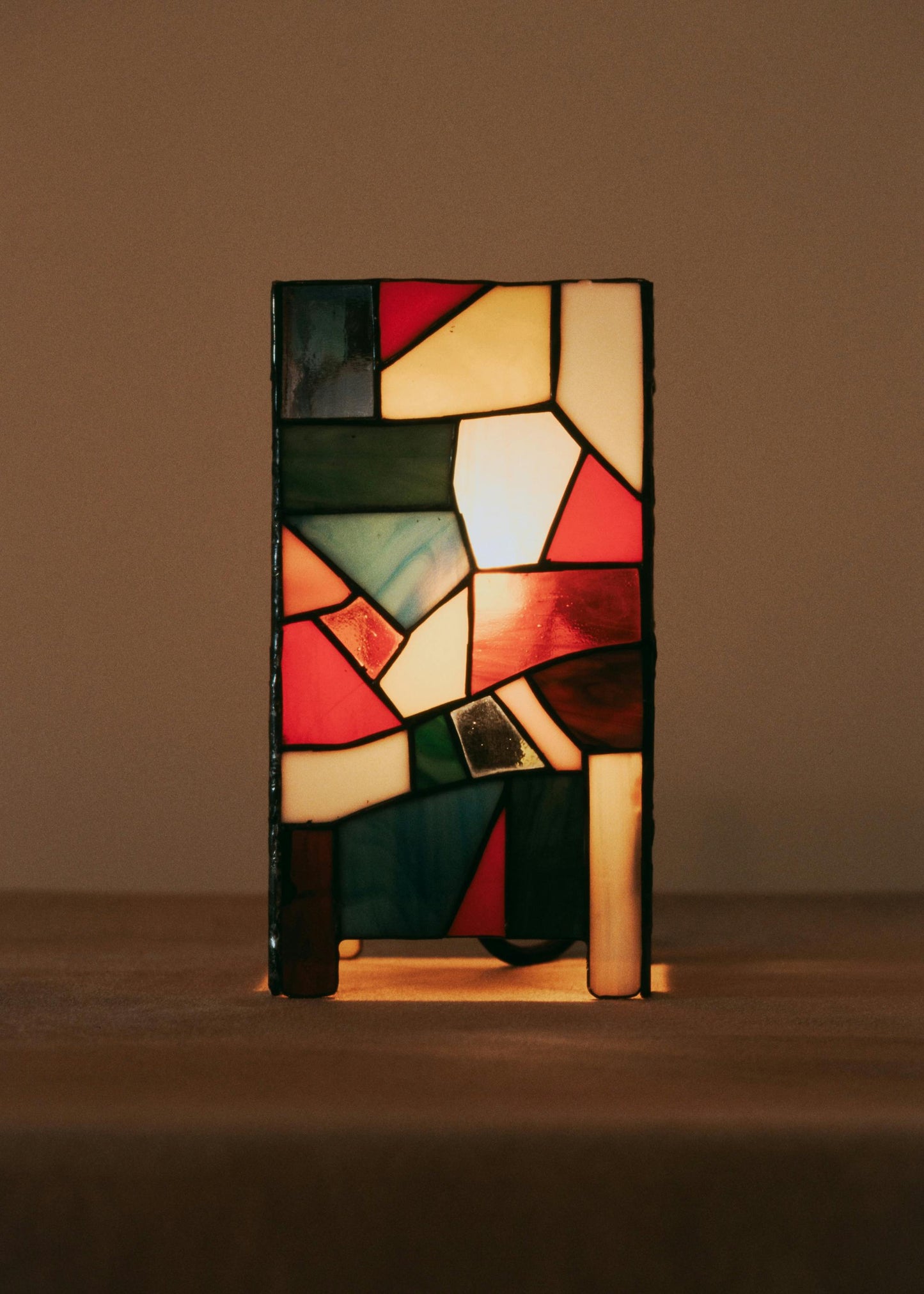 Mid-Century Glass Table Lamp