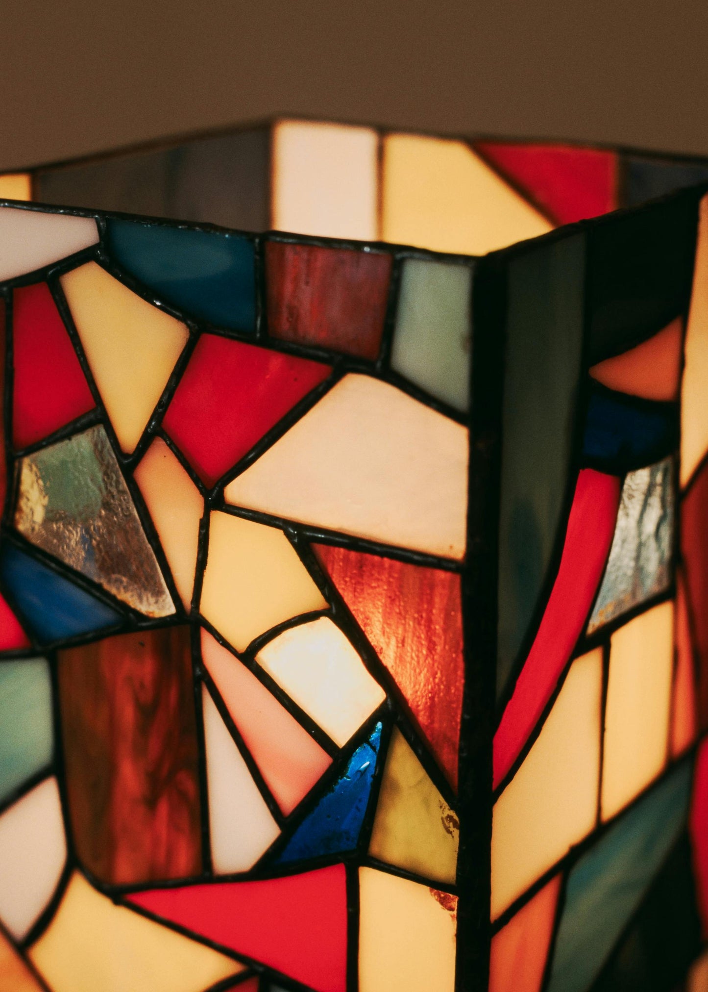 Mid-Century Glass Table Lamp